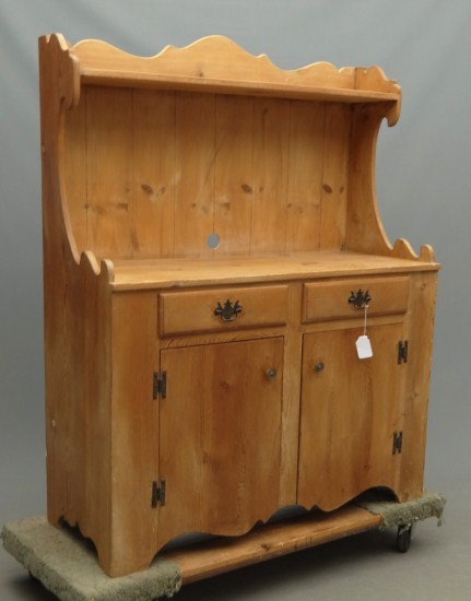 Contemporary pine hutch. 47'' W
