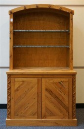 CONTEMPORARY PINE WINE CABINET