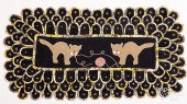 CONTEMPORARY RAG RUG WITH CATS