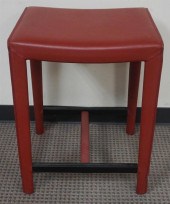 CONTEMPORARY RED VINYL UPHOLST