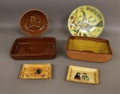 Contemporary redware, 6 pieces