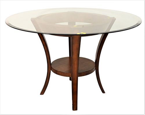 CONTEMPORARY ROUND GLASS TOP
