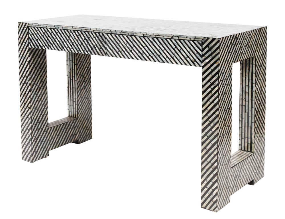 CONTEMPORARY SHELL-INLAID CONSOLE