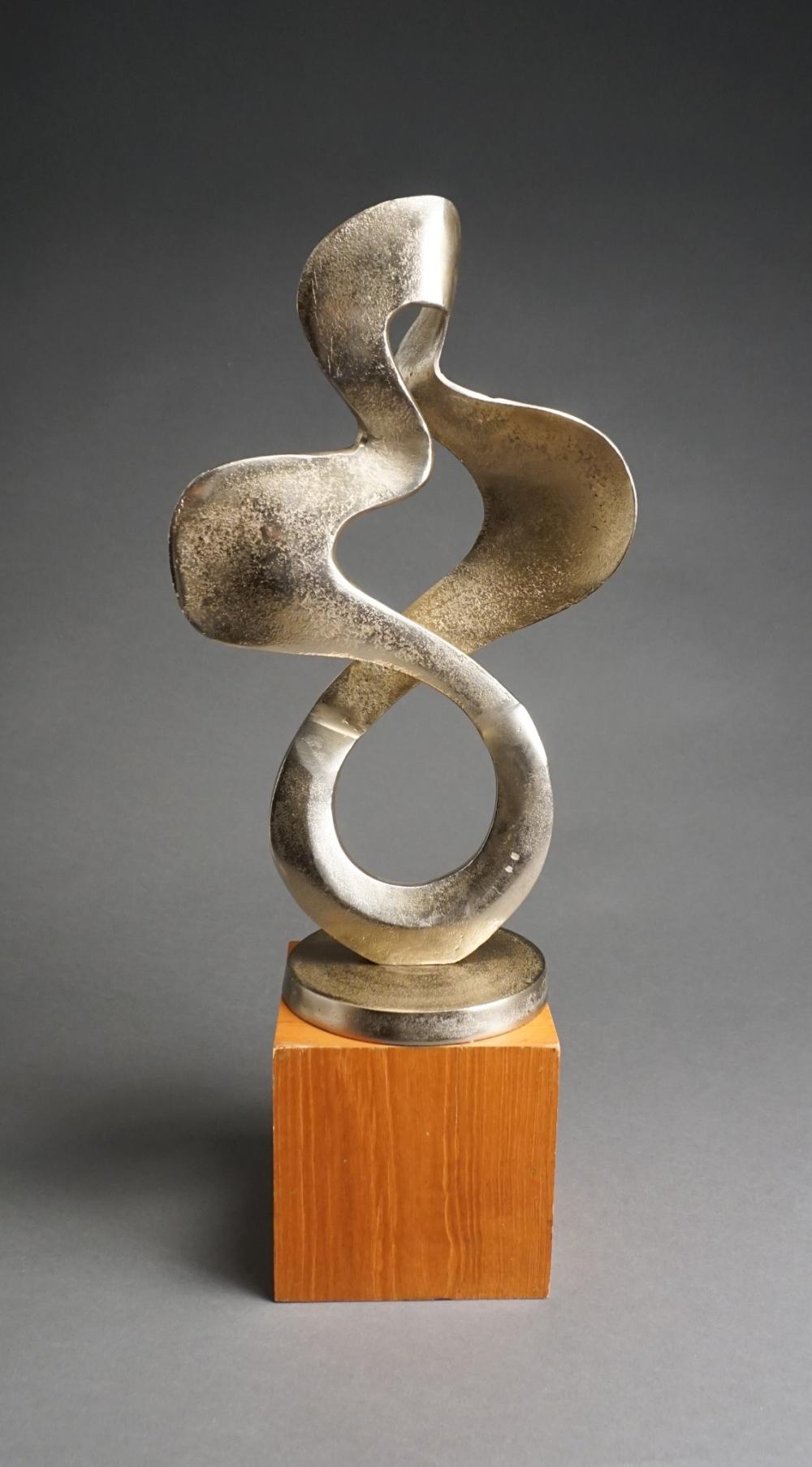 CONTEMPORARY SILVERED METAL