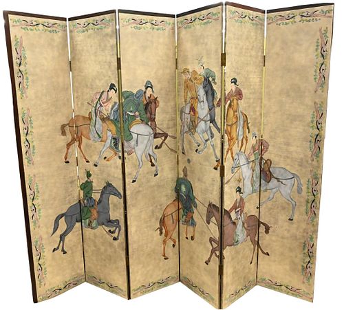 CONTEMPORARY SIX FOLD ORIENTAL