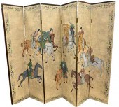 CONTEMPORARY SIX FOLD ORIENTAL
