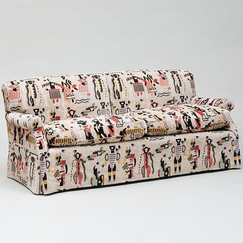CONTEMPORARY SLIPCOVERED SOFA34 1/4