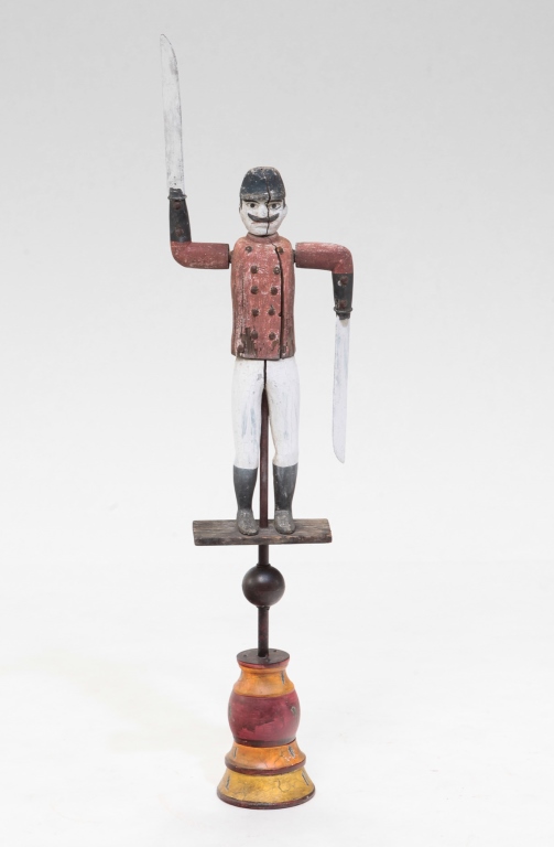CONTEMPORARY SOLDIER WHIRLIGIG.