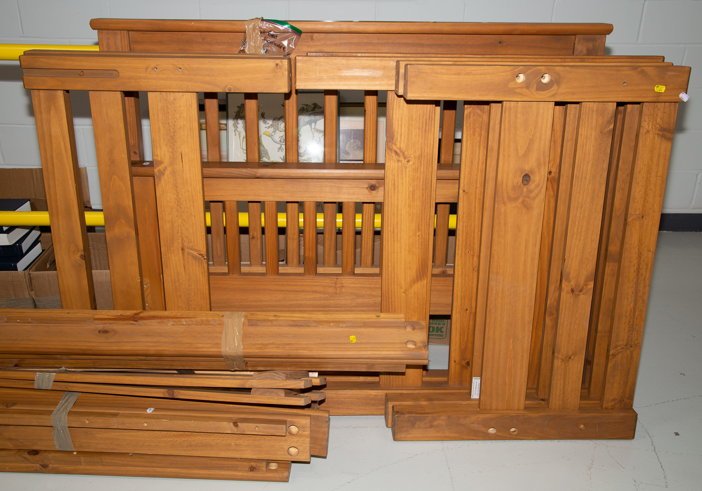 CONTEMPORARY STAINED PINE BED