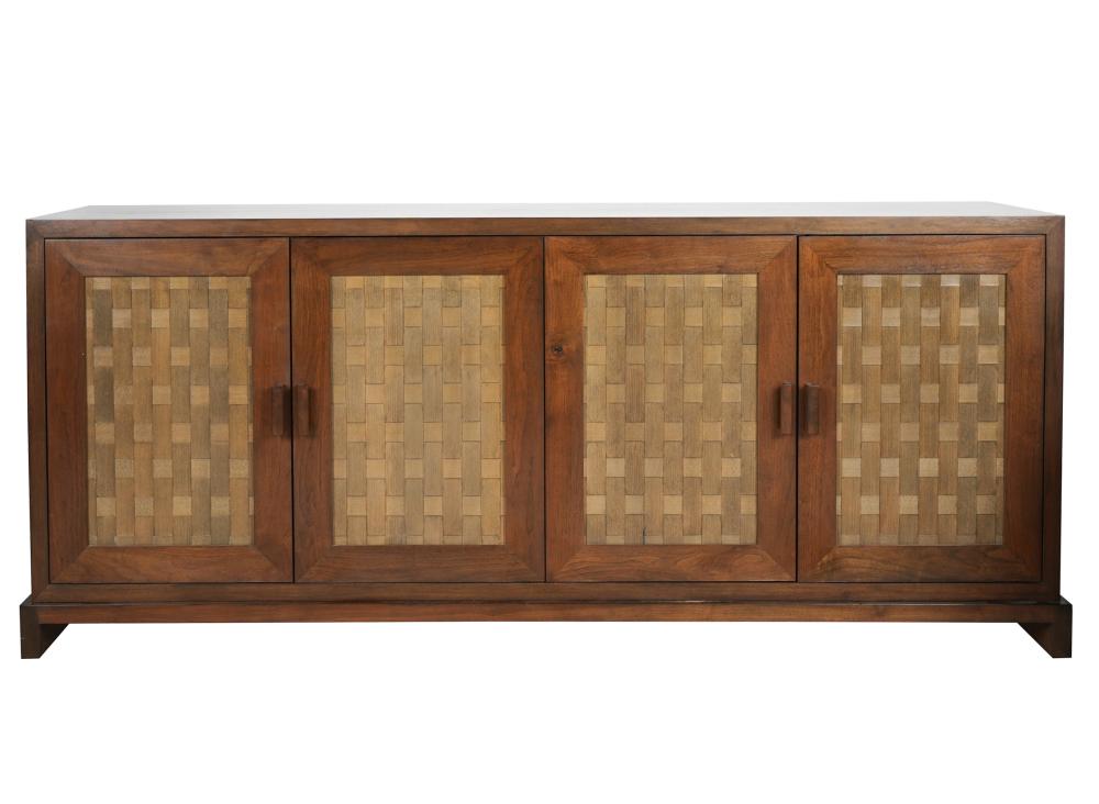CONTEMPORARY STAINED WOOD SIDEBOARD