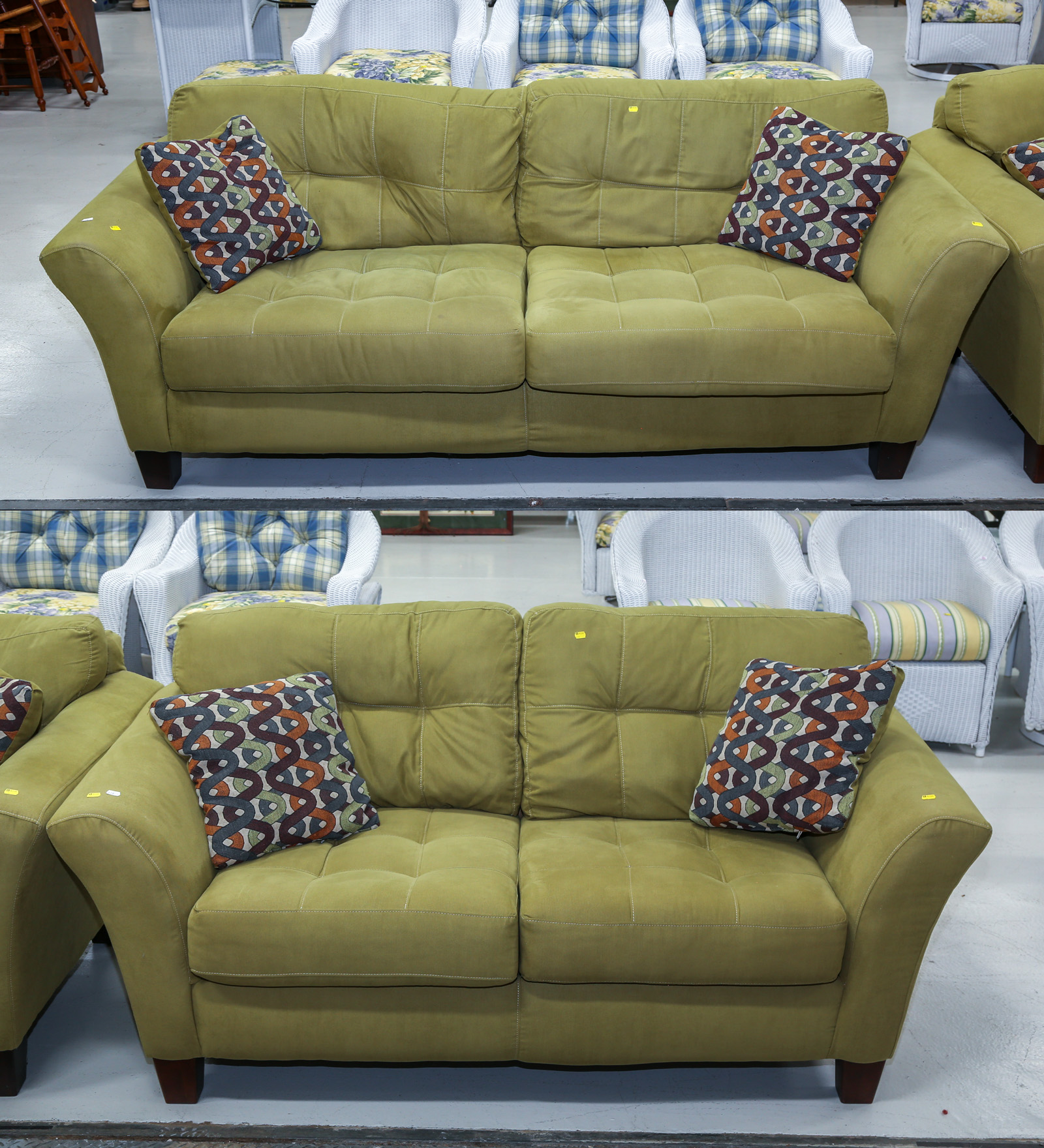 CONTEMPORARY STYLE SOFA & LOVE SEAT
