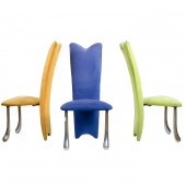 CONTEMPORARY SUEDE DINING CHAI