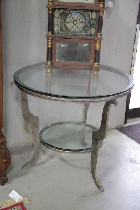 CONTEMPORARY TABLE. Round  metal