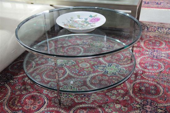 CONTEMPORARY TABLE. Two tiered 