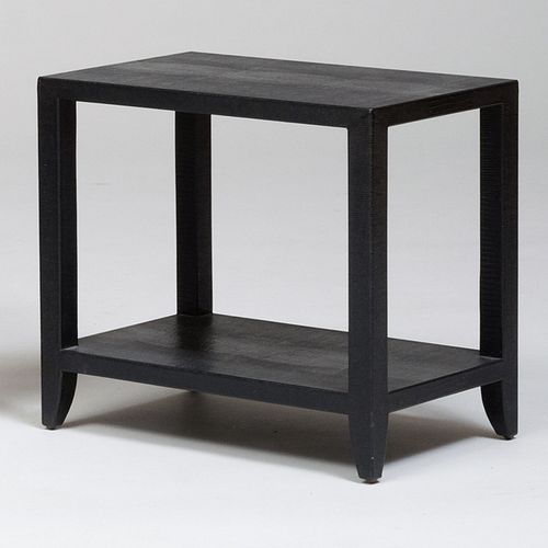 CONTEMPORARY TEXTURED BLACK LEATHER