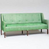 CONTEMPORARY TUFTED GREEN SILK