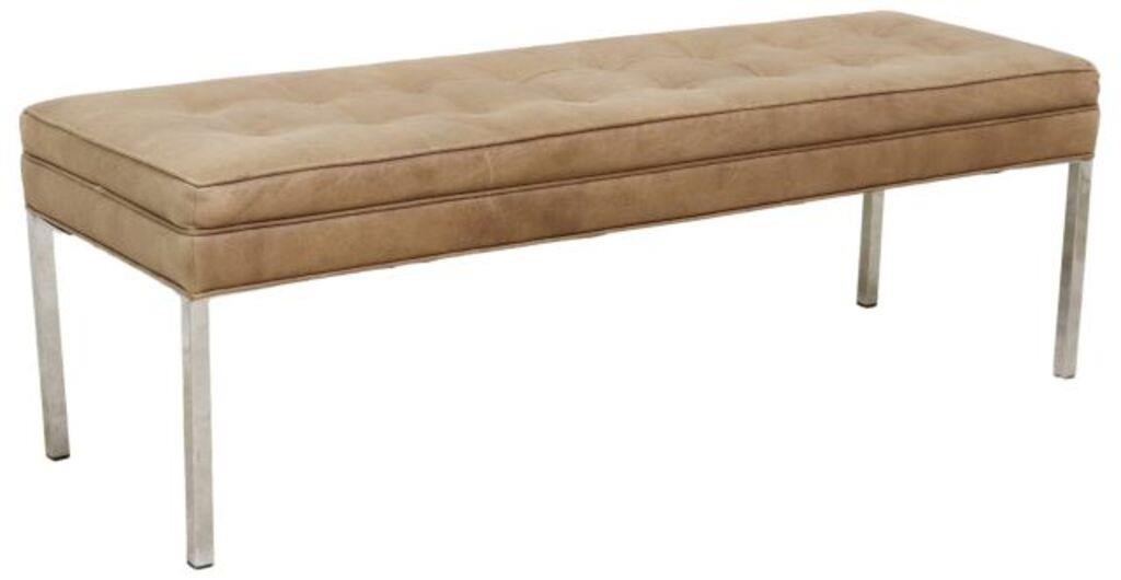CONTEMPORARY TUFTED TAN LEATHER