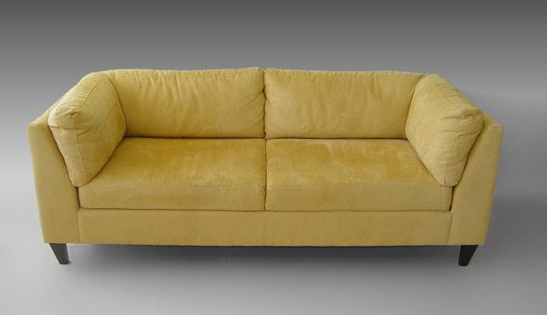 CONTEMPORARY ULTRA SUEDE SOFA: