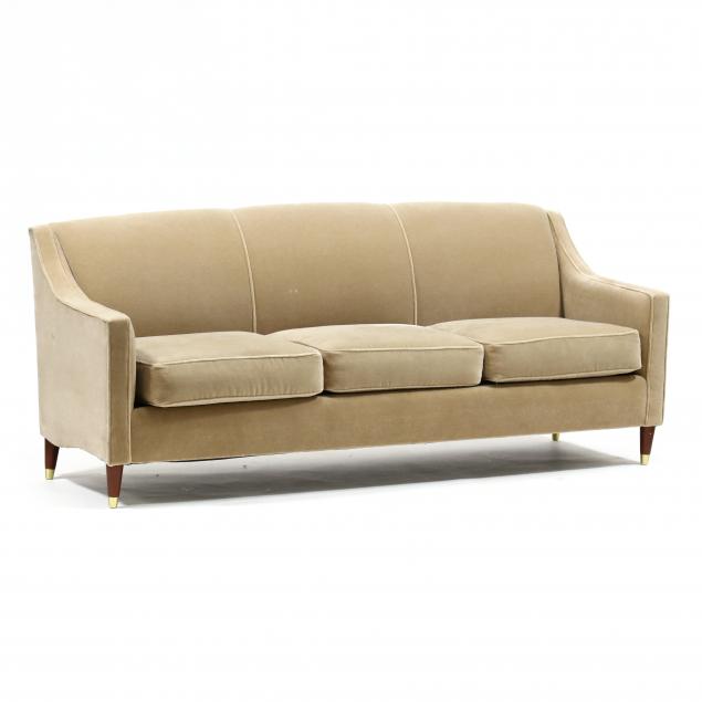 CONTEMPORARY UPHOLSTERED SOFA Tan