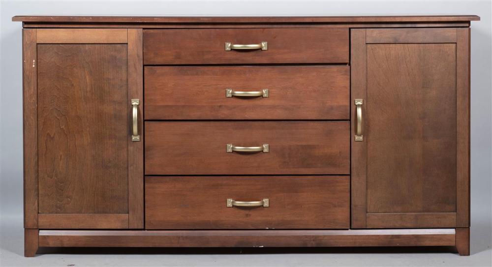 CONTEMPORARY WALNUT CREDENZA BY