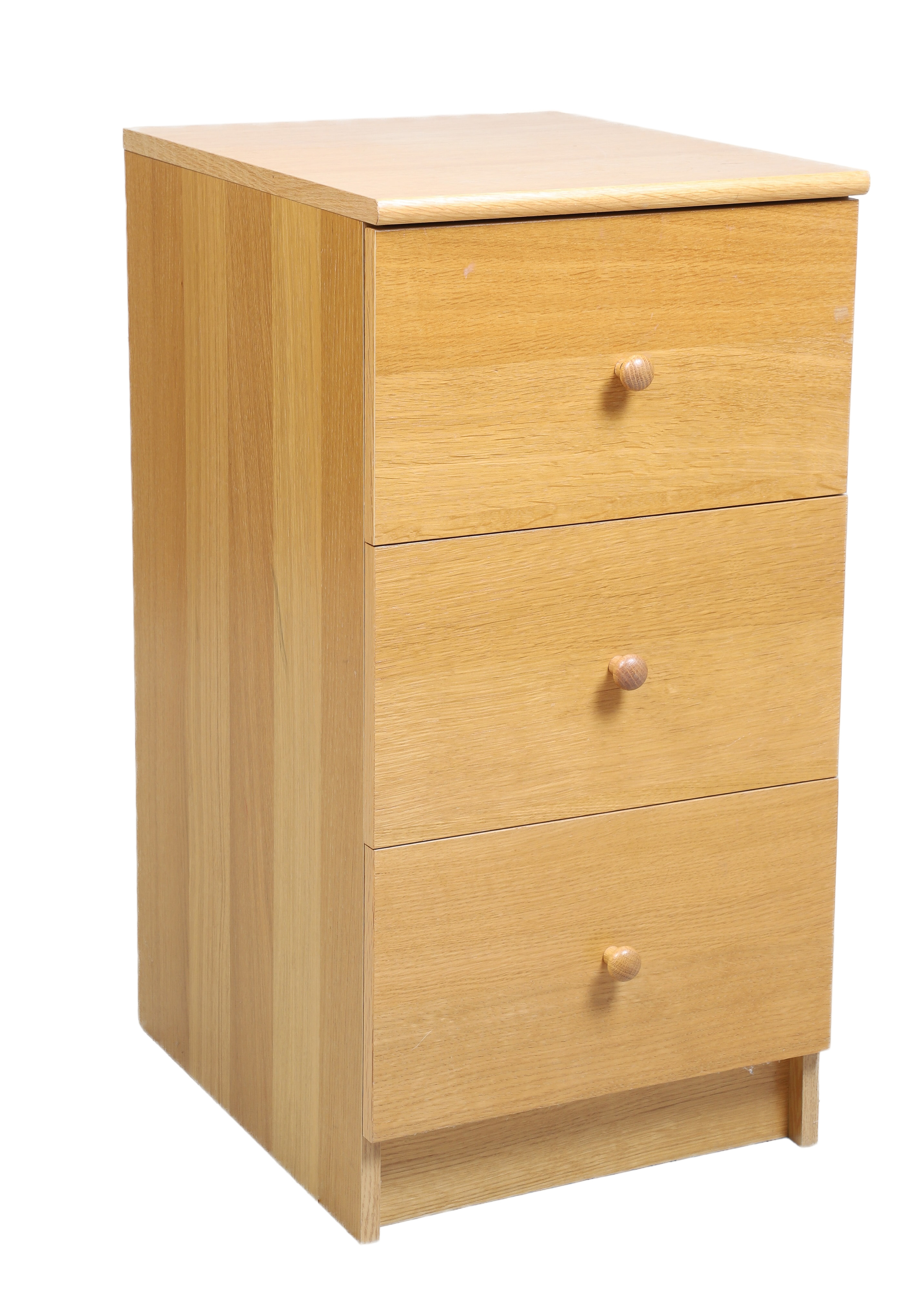 Contemporary walnut three drawer