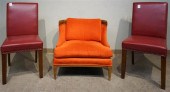 CONTEMPORARY WALNUT UPHOLSTERE