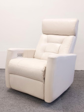 CONTEMPORARY WHITE LEATHER POW