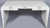 CONTEMPORARY WHITE LEATHER VEN