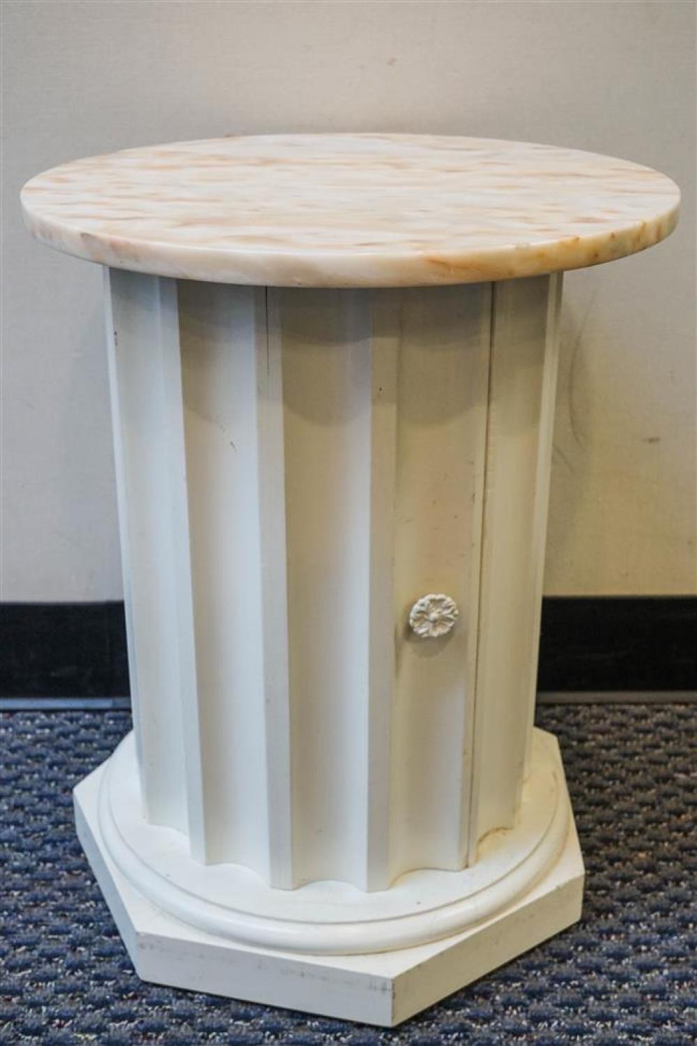 CONTEMPORARY WHITE PAINTED COLUMN