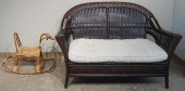 CONTEMPORARY WICKER LOVE SEAT