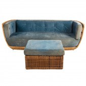 CONTEMPORARY WICKER SOFA WITH