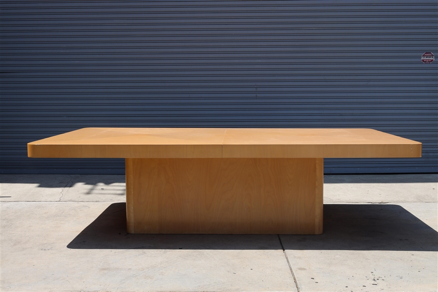 Contemporary wood dining table with