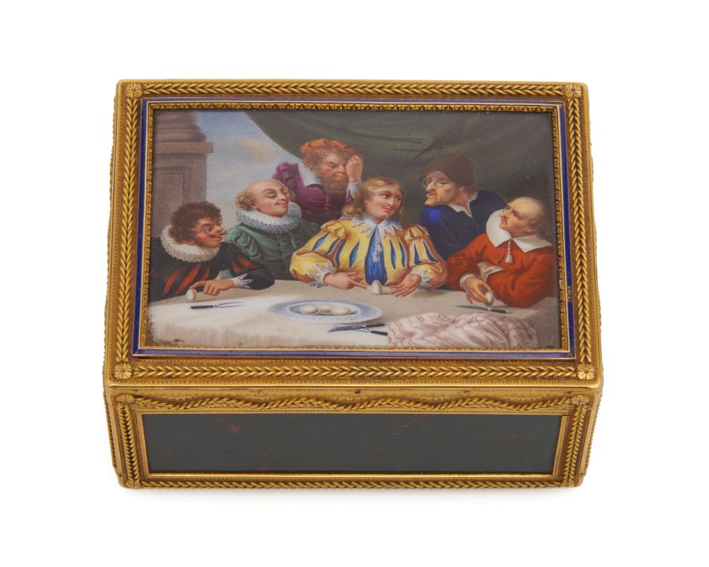 CONTINENTAL 18K GOLD, PAINTED