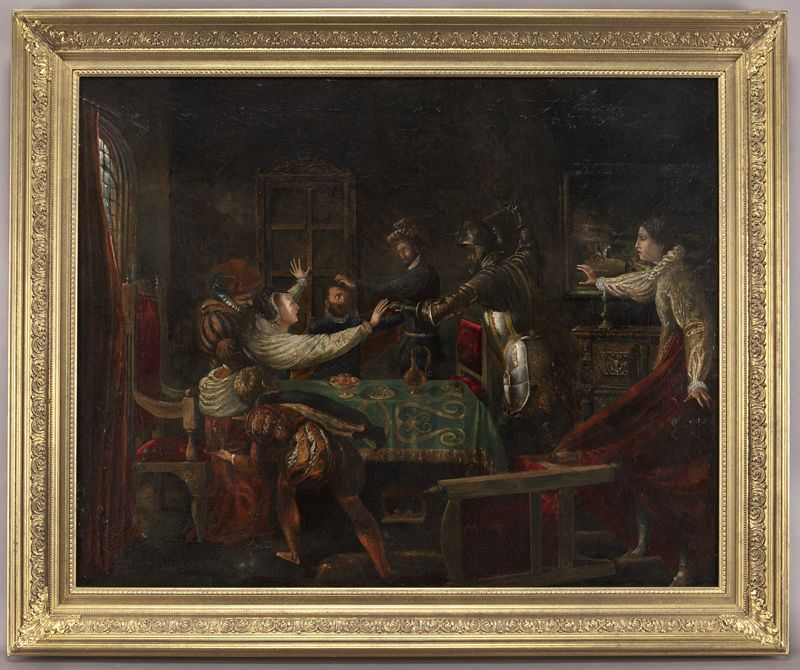 Continental 18th C. oil painting on