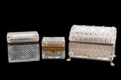 CONTINENTAL, 3 CUT CRYSTAL & G