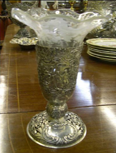 Continental .800 Silver and Glass