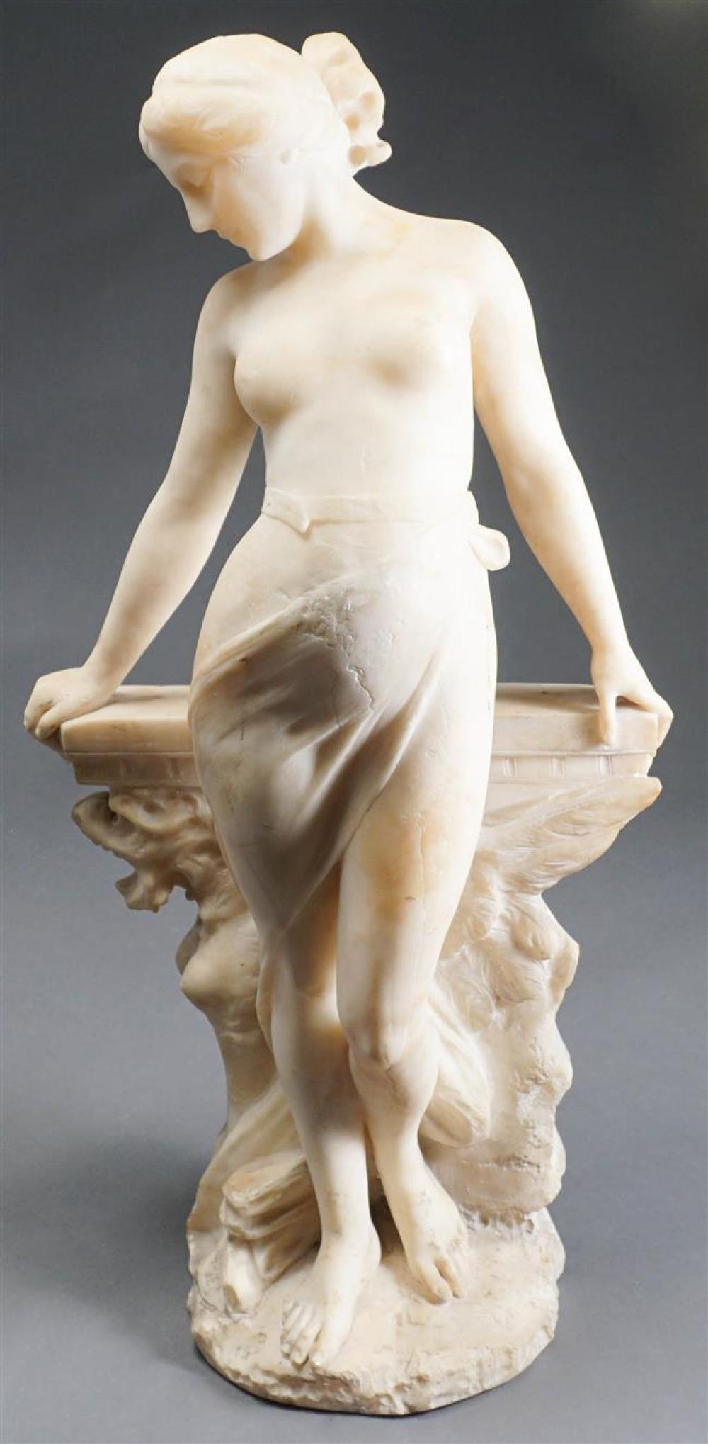 CONTINENTAL ALABASTER FIGURE OF