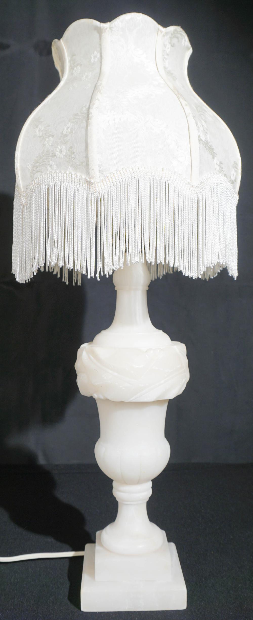 CONTINENTAL ALABASTER TABLE LAMP,