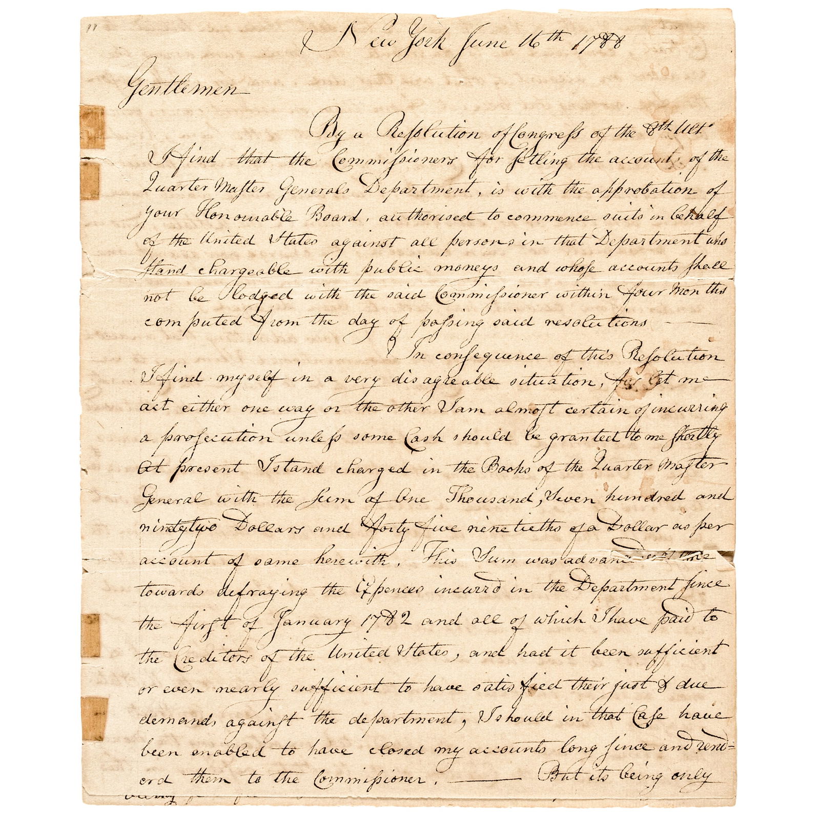 CONTINENTAL ARMY QUARTERMASTER