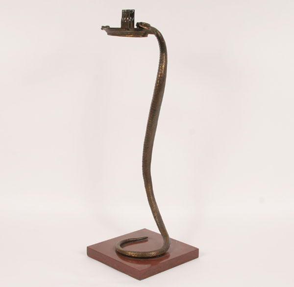 Continental Art Deco bronze smoke
