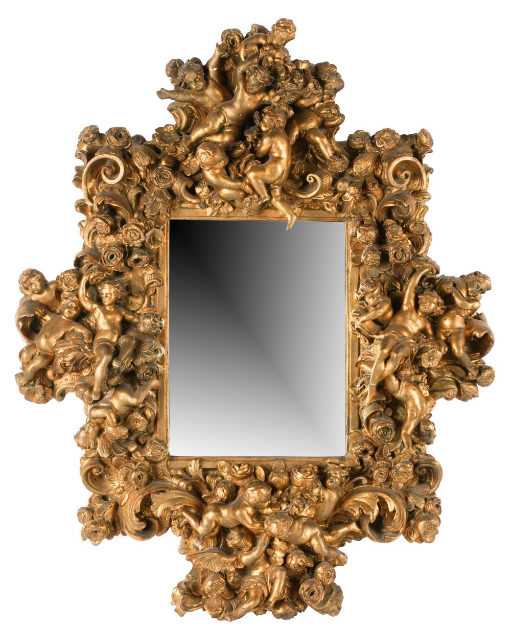 CONTINENTAL BAROQUE-STYLE GILT WALL