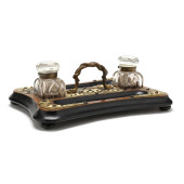 CONTINENTAL BRASS MOUNTED BURL
