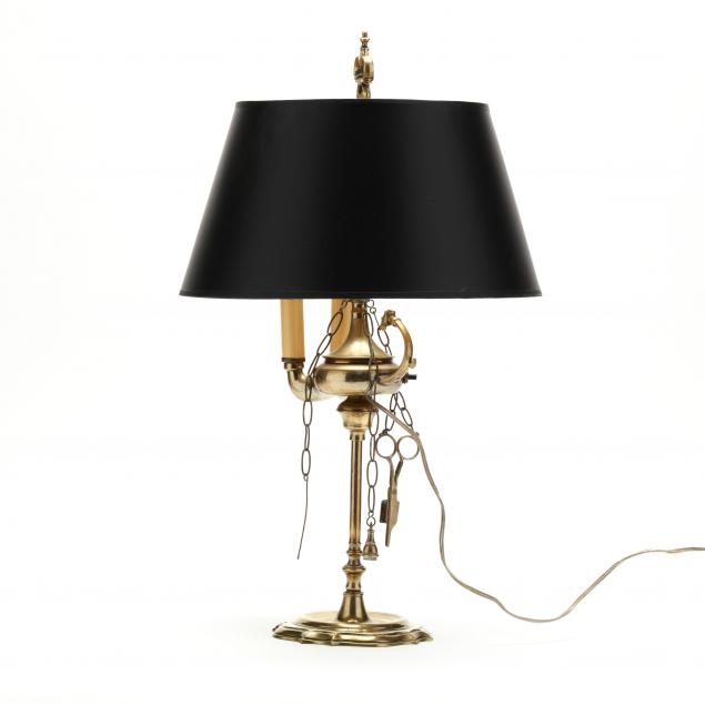 CONTINENTAL BRASS WHALE OIL LAMP