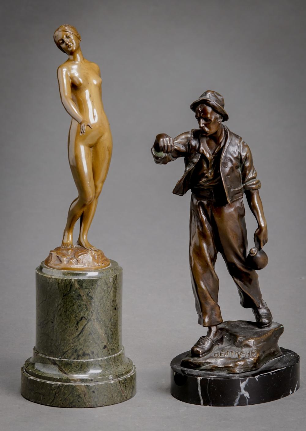 CONTINENTAL BRONZE FEMALE NUDE