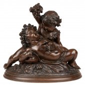 CONTINENTAL BRONZE FIGURAL GRO