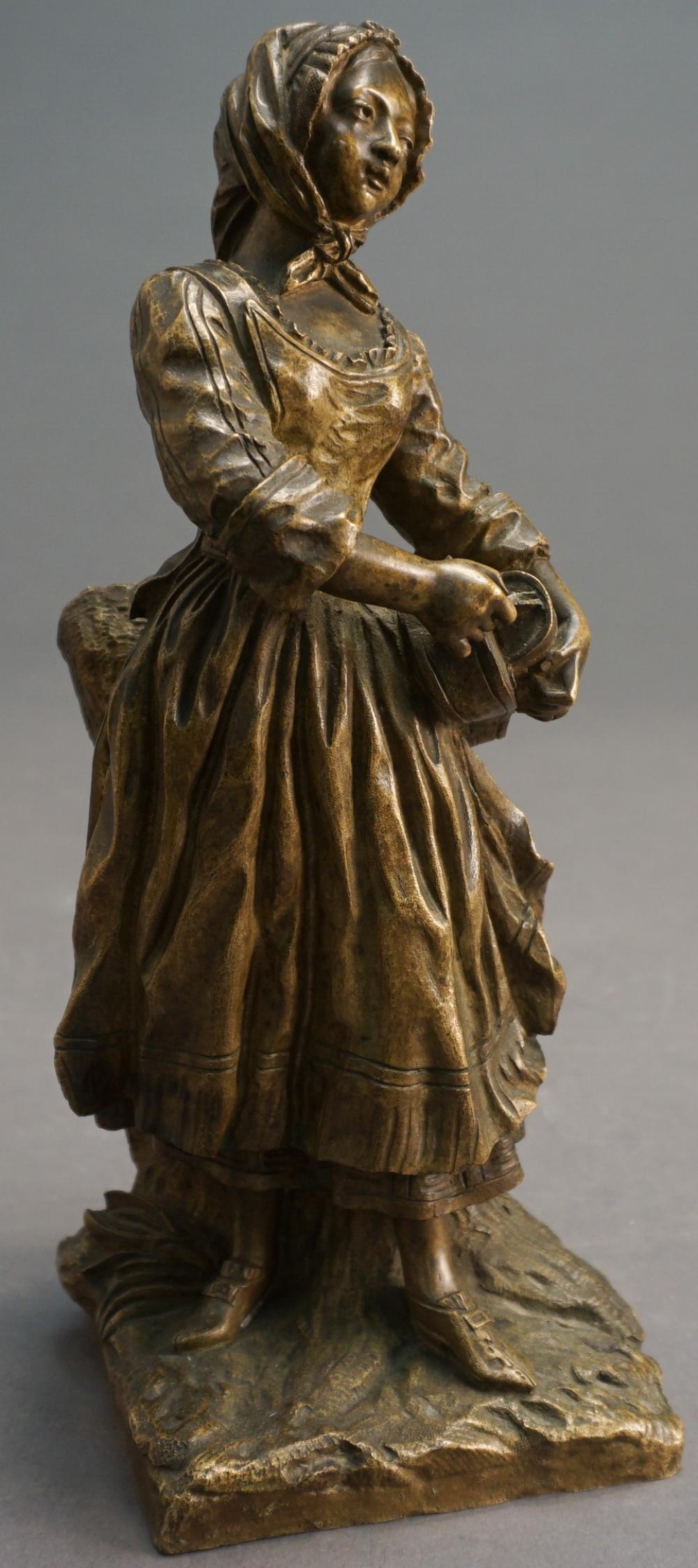 CONTINENTAL BRONZE FIGURE OF A