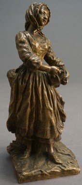 CONTINENTAL BRONZE FIGURE OF A
