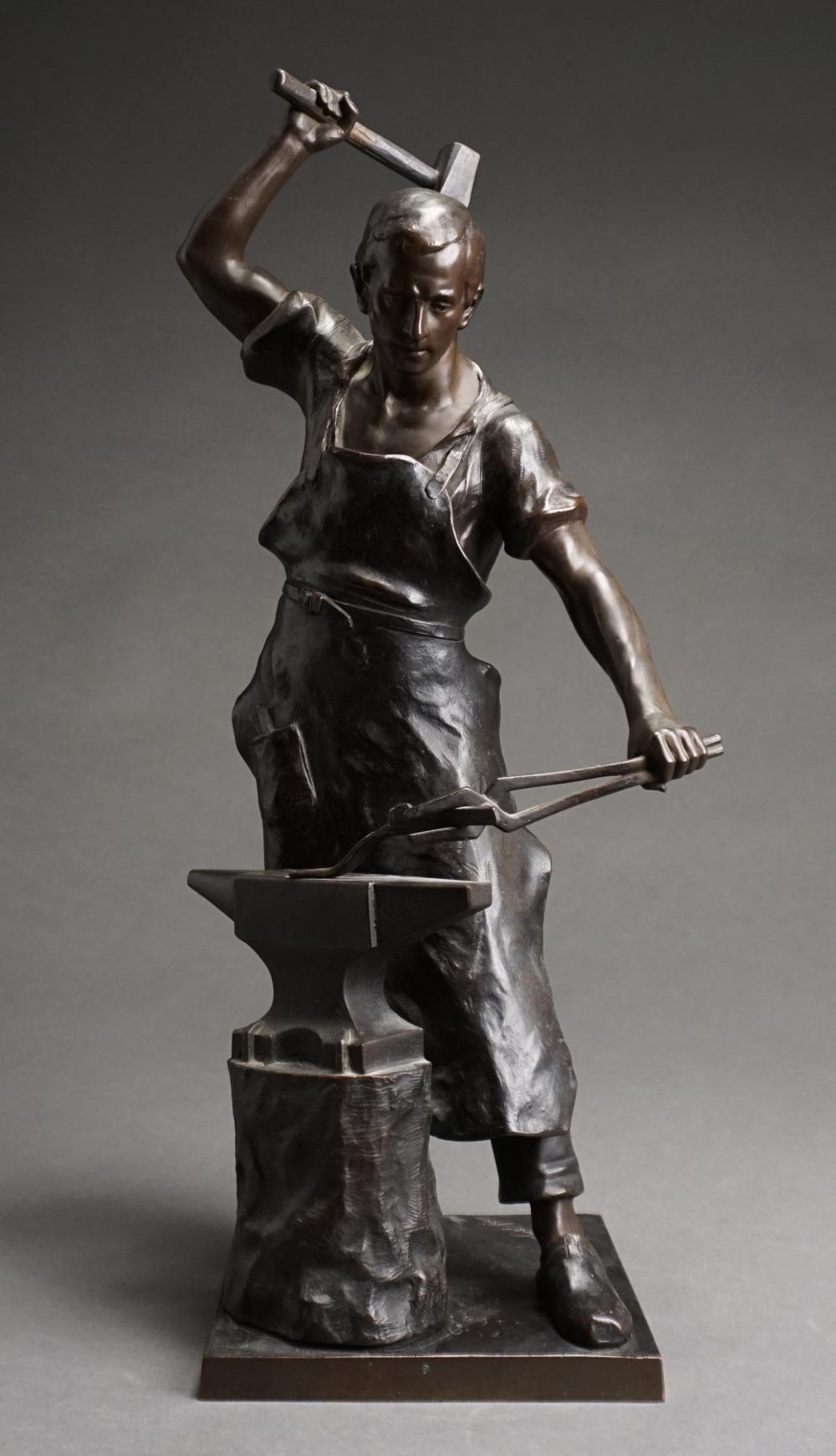 CONTINENTAL BRONZE FIGURE OF A