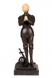 CONTINENTAL BRONZE FIGURE OF J