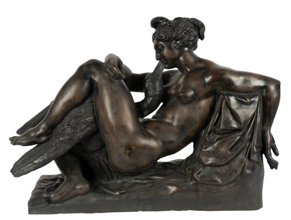CONTINENTAL BRONZE FIGURE OF LEDA